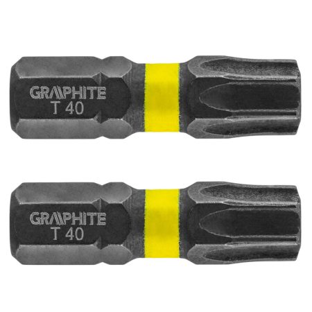 GRAPHITE - Torziós ütvecsavarozó bit, 2 darabos, Tx40 x 25mm
