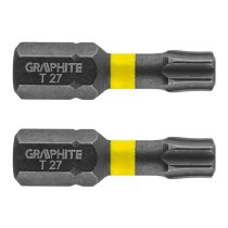   GRAPHITE - Torziós ütvecsavarozó bit, 2 darabos, Tx27 x 25mm