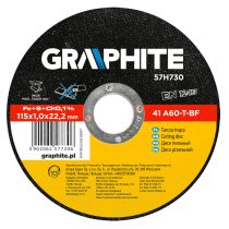 GRAPHITE - Vágókorong inoxhoz, 115 x 1,0mm