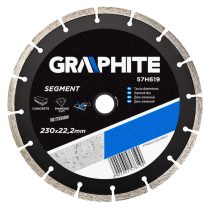 GRAPHITE - Gyémánt vágókorong, szegmenses, 230mm