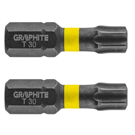 GRAPHITE - Torziós ütvecsavarozó bit, 2 darabos, Tx30 x 25mm