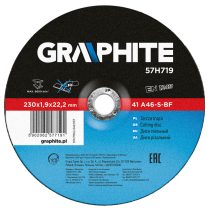 GRAPHITE - Vágókorong fémhez, 230 x 1,9mm
