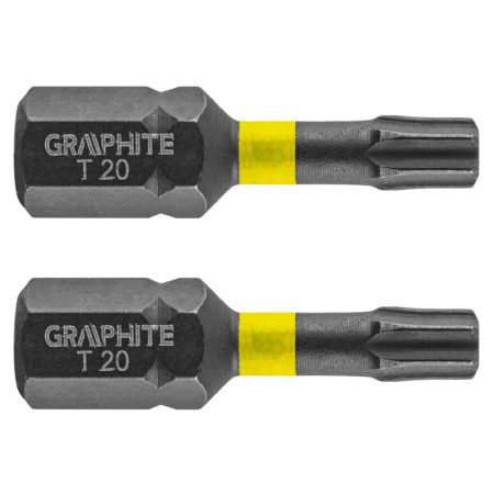 GRAPHITE - Torziós ütvecsavarozó bit, 2 darabos, Tx20 x 25mm