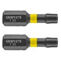   GRAPHITE - Torziós ütvecsavarozó bit, 2 darabos, Tx25 x 25mm