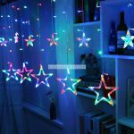 Karácsonyi LED fényfüzér csillag Színes