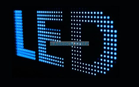 Fényreklám, Wifis programozható fényújság, futó reklám kék színben, 21x102cm