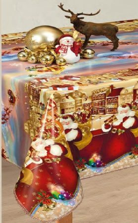 Viaszosvászon asztalterítő karácsonyi mikulás mintás 100x140